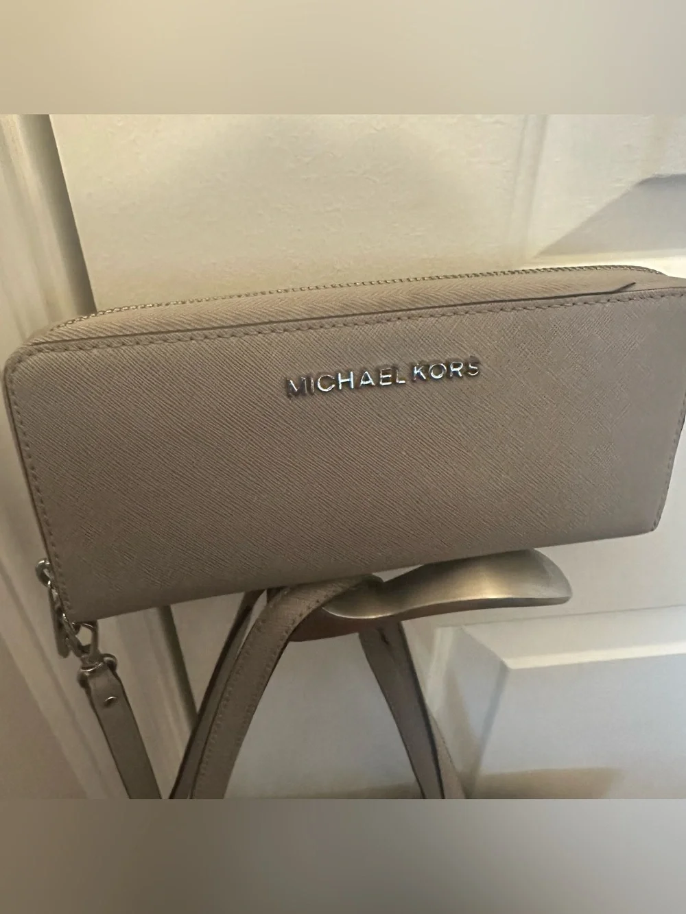 Michael Kors Gray Jet Set Tote with MK Wallet Set